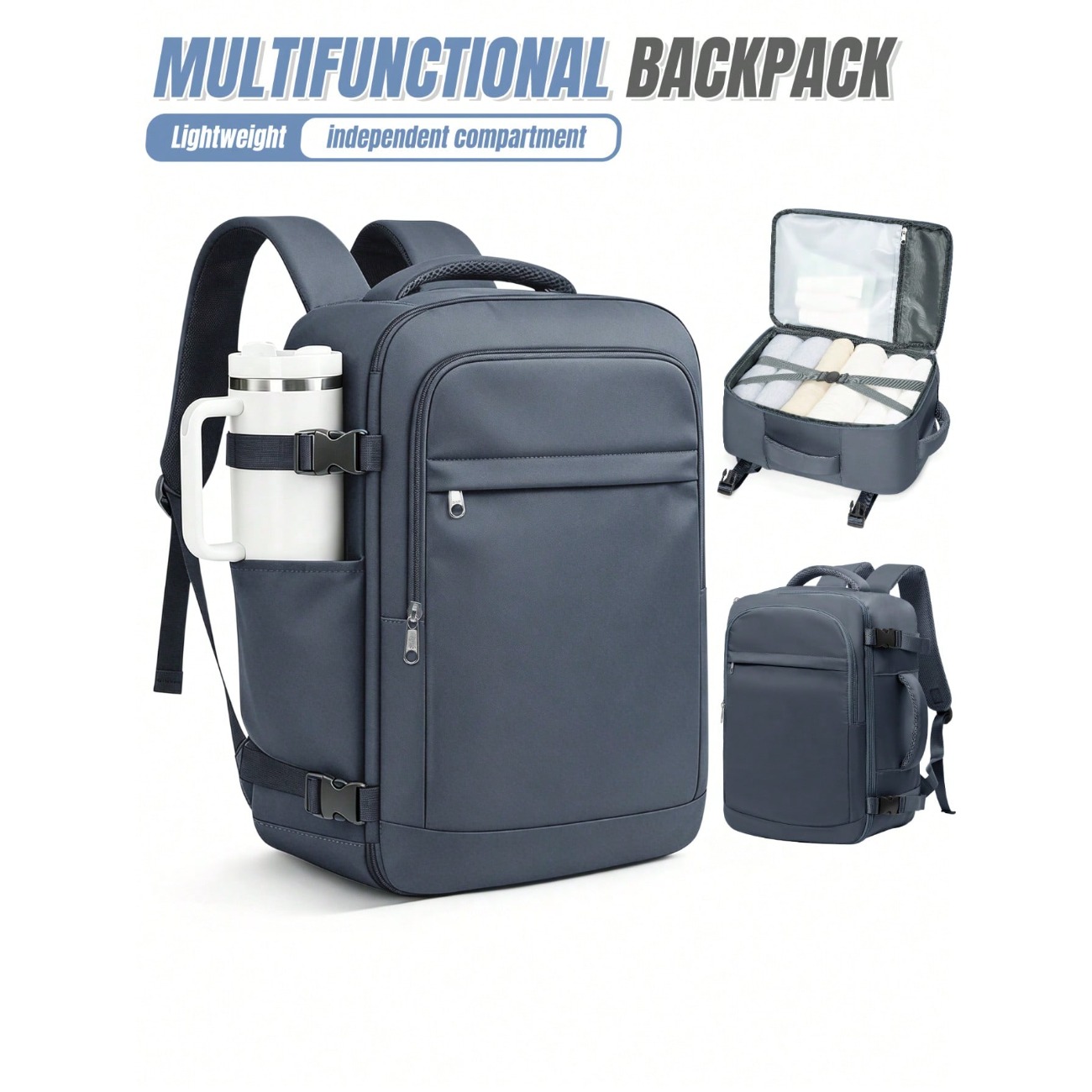 Laptop Backpack 15.6 - Lichtgewicht reisrugzak met grote capaciteit, waterdichte