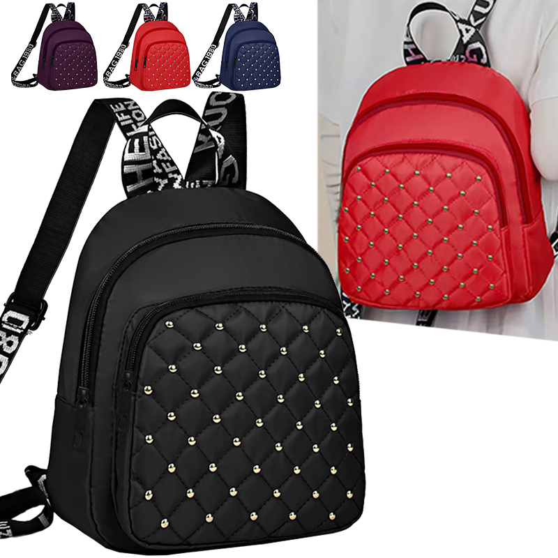 Canvas Backpack Casual - Chique stijlvolle rugzak met studs, meerkleurig