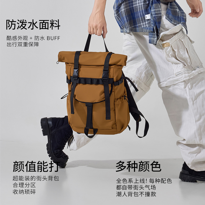 Nieuwe Heren Rolltop Uitbreidb - Canvas Backpack Casual recensie en prijs