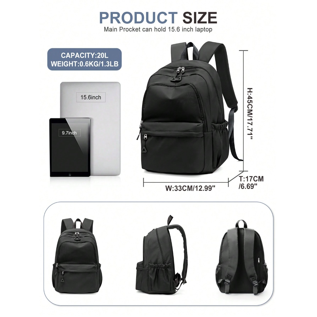 Rugzak voor middel- en middelb - Laptop Backpack 15.6 recensie en prijs